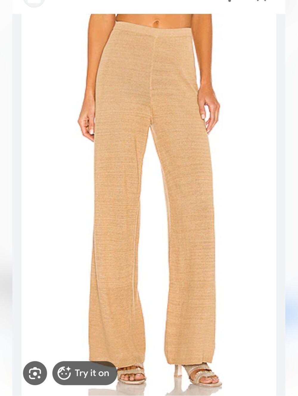 Cult Gaia Linen Blend Pants Caramel Color Size Small